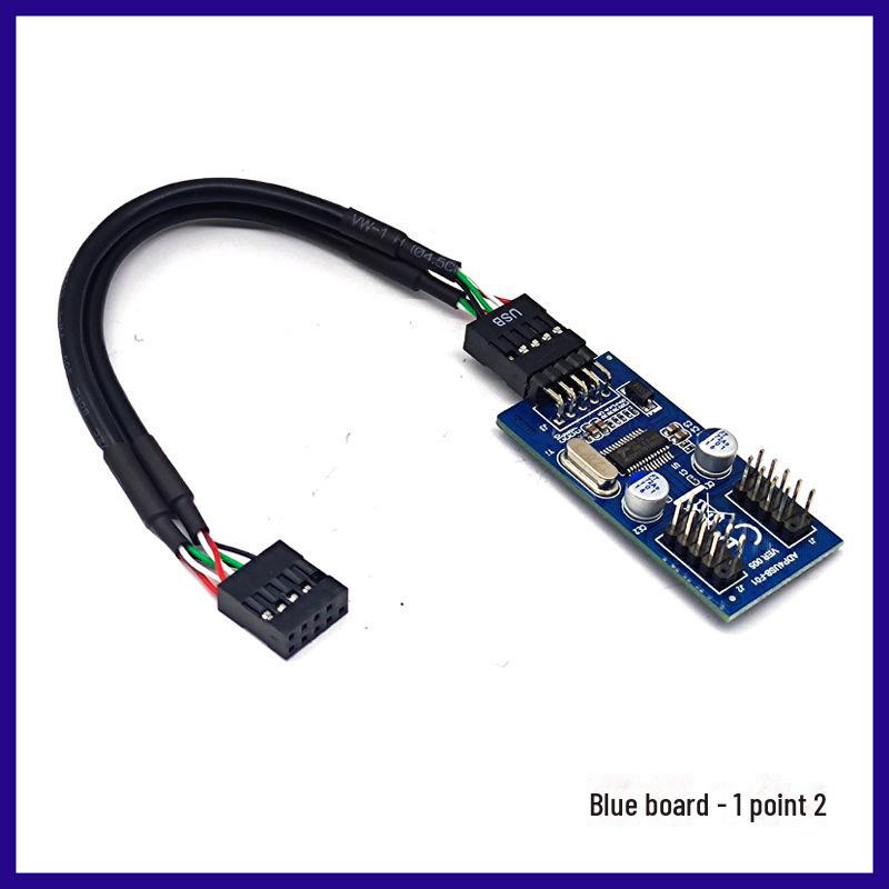 Адаптер USB 1-to-2 для материнской платы, интерфейс USB 2.0 9-контактный на двойной 9-контактный