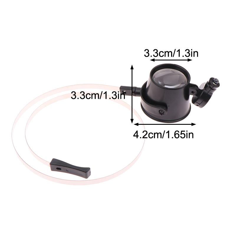 Наголовная 15-кратная ремонтная лупа со светодиодной лампой, регулируемая лупа для ремонта часов, ювелирных изделий, аксессуары для инструментов часовщика