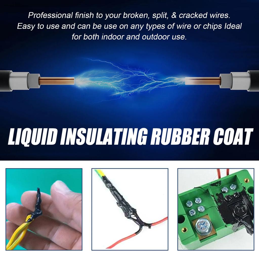 Waterproof Liquid Electrical Tape Fast Dry Insulation Sealant Wire Cable Repair Glue High Temp Resistant UV Protection Paste