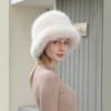 Шапка из искусственного меха лисы, теплая осенне-зимняя шапка-горшок, защитная шапка для ушей, модная рыболовная шапка, трендовая женская уличная шапка
