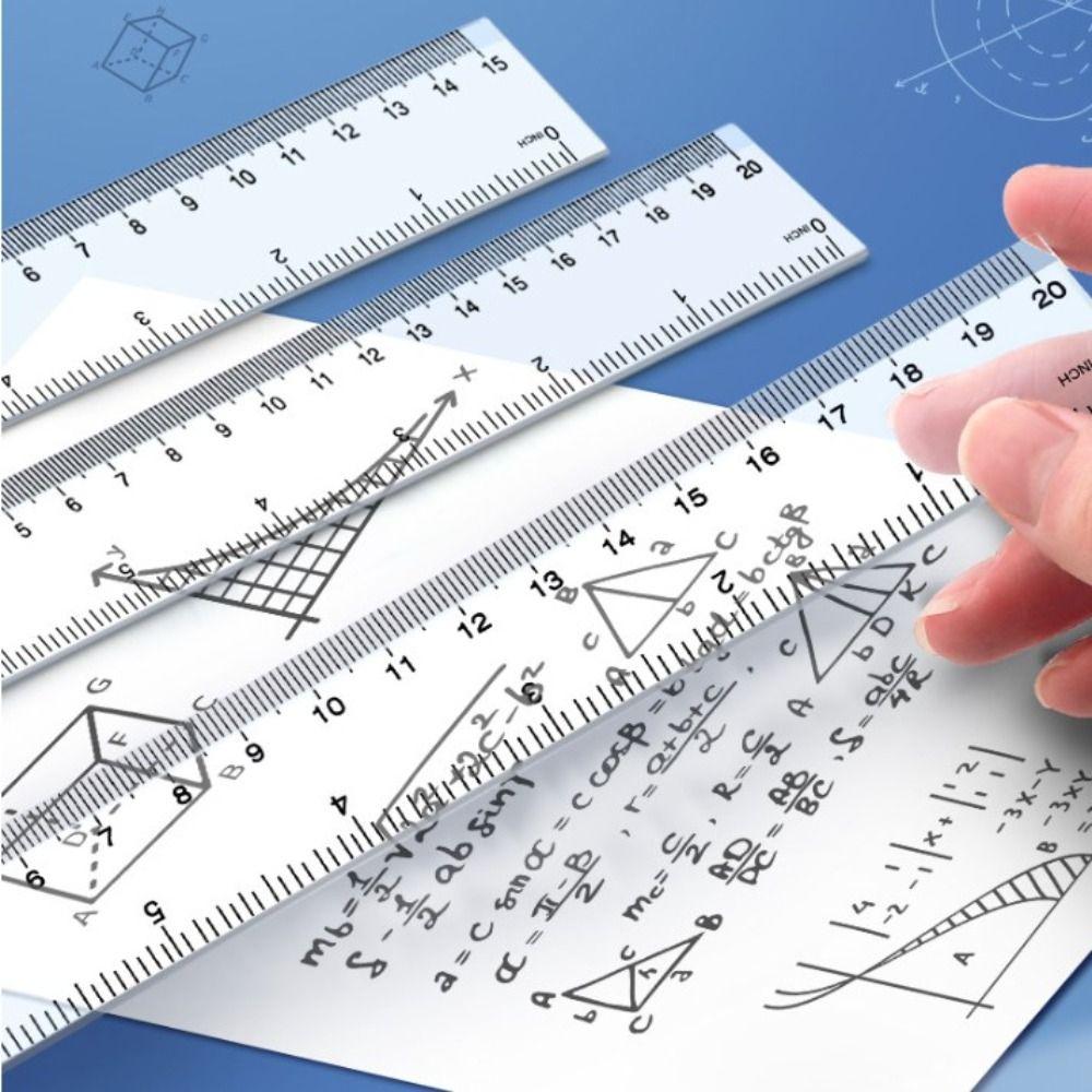 Plastic Straight Ruler Multifunction Drawing Ruler Drawing Tool Measuring Ruler School