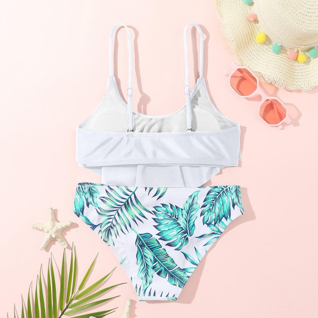 Летний детский модный комплект из двух частей для девочек