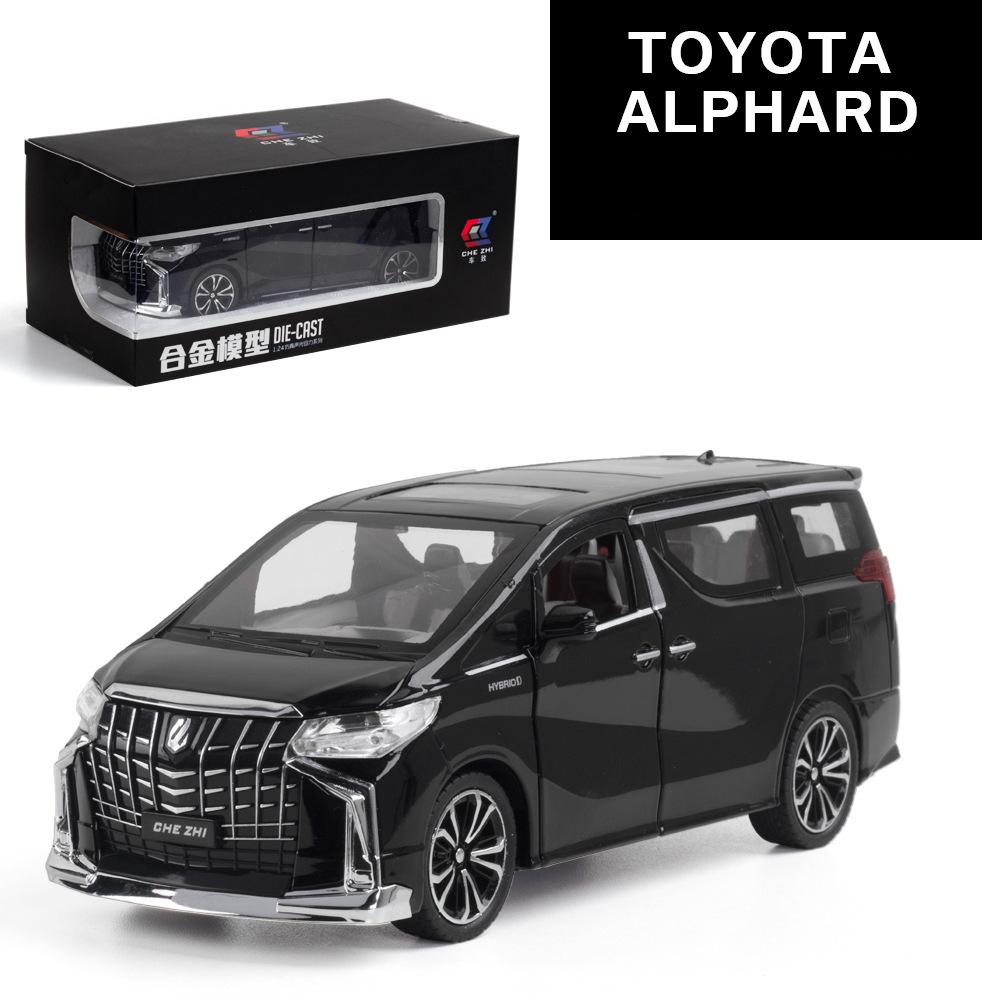 1:24 масштаба Toyota Alphard MPV, модель автомобиля, литой автомобиль из сплава, модель игрушечного автомобиля, откатная детская игрушка, коллекционные предметы, масштабная модель автомобиля