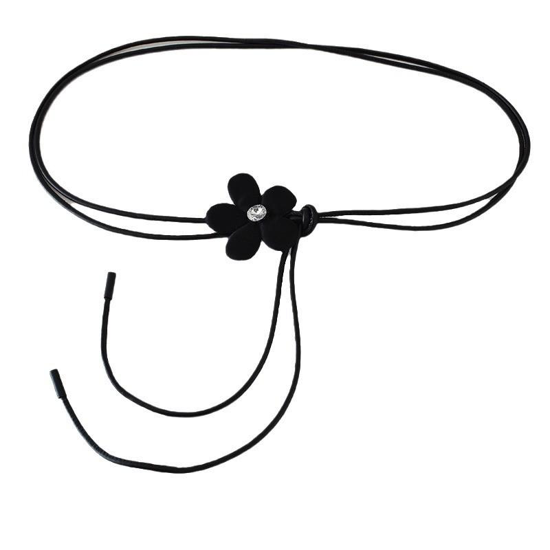 Элегантный женский пояс из искусственной кожи с цветочным узором, мягкий и универсальный модный аксессуар