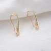 20Pcs Jewelry Making Findings 18K Gold Plated Carved Earring French Hook