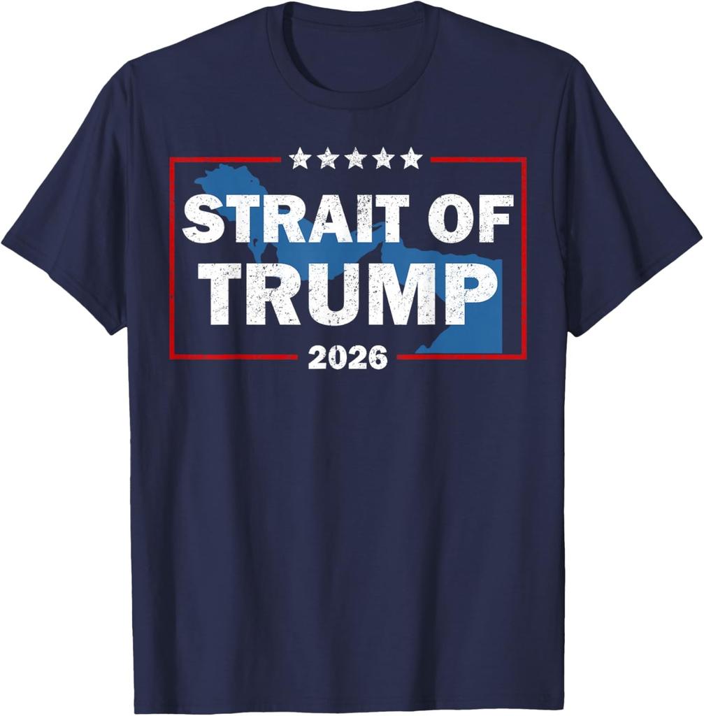 Strait of Trump US Flag Funny Unisex T-Shirt