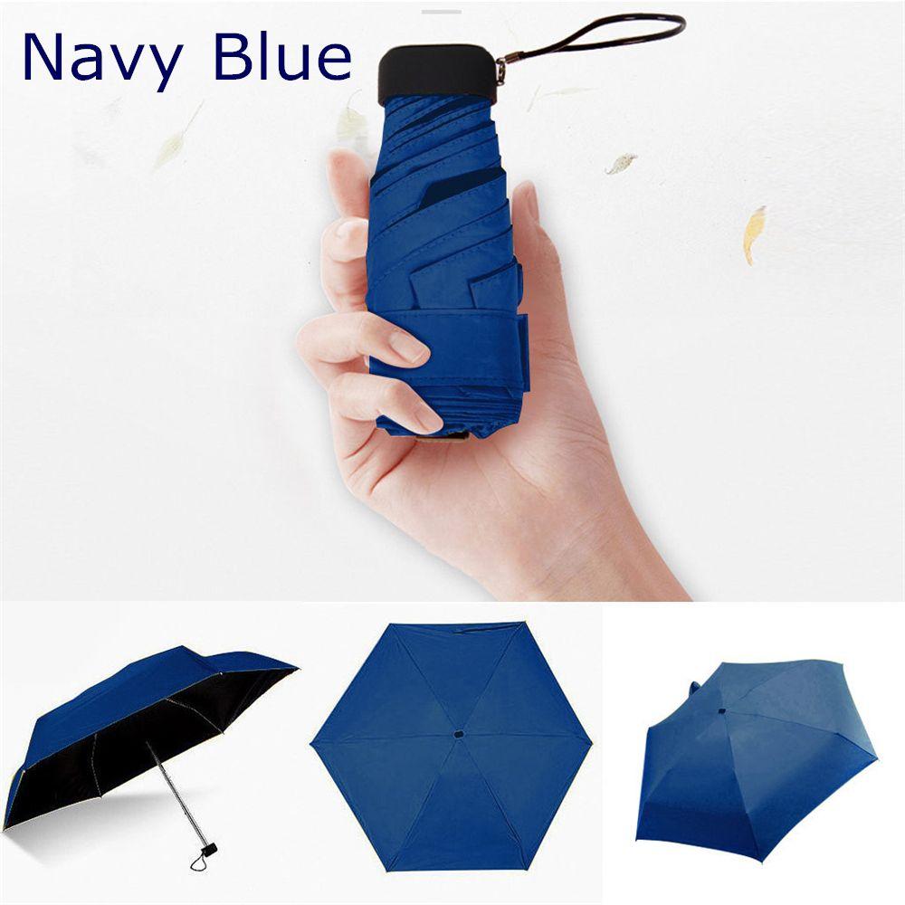 Parasol Portable Sunscreen Anti-UV Pocket Compact Mini Umbrella Rain Umbrella 5 Fold Sun Umbrella