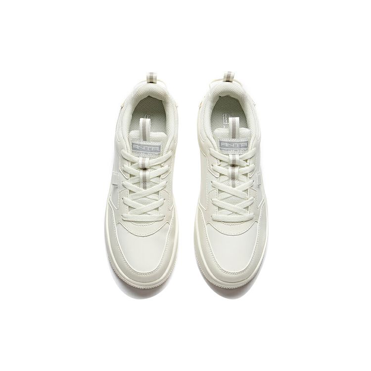 Anta Кроссовки Lifestyle Series прочные дышащие с низким верхом для скейтбординга женские белые 922018061-2