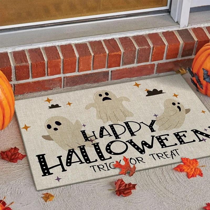 Halloween Autumn Pumpkin Carpets for Living Room Area Bedroom Floor Mat Non-Slip Washable Doormats Home Decoration Rugs