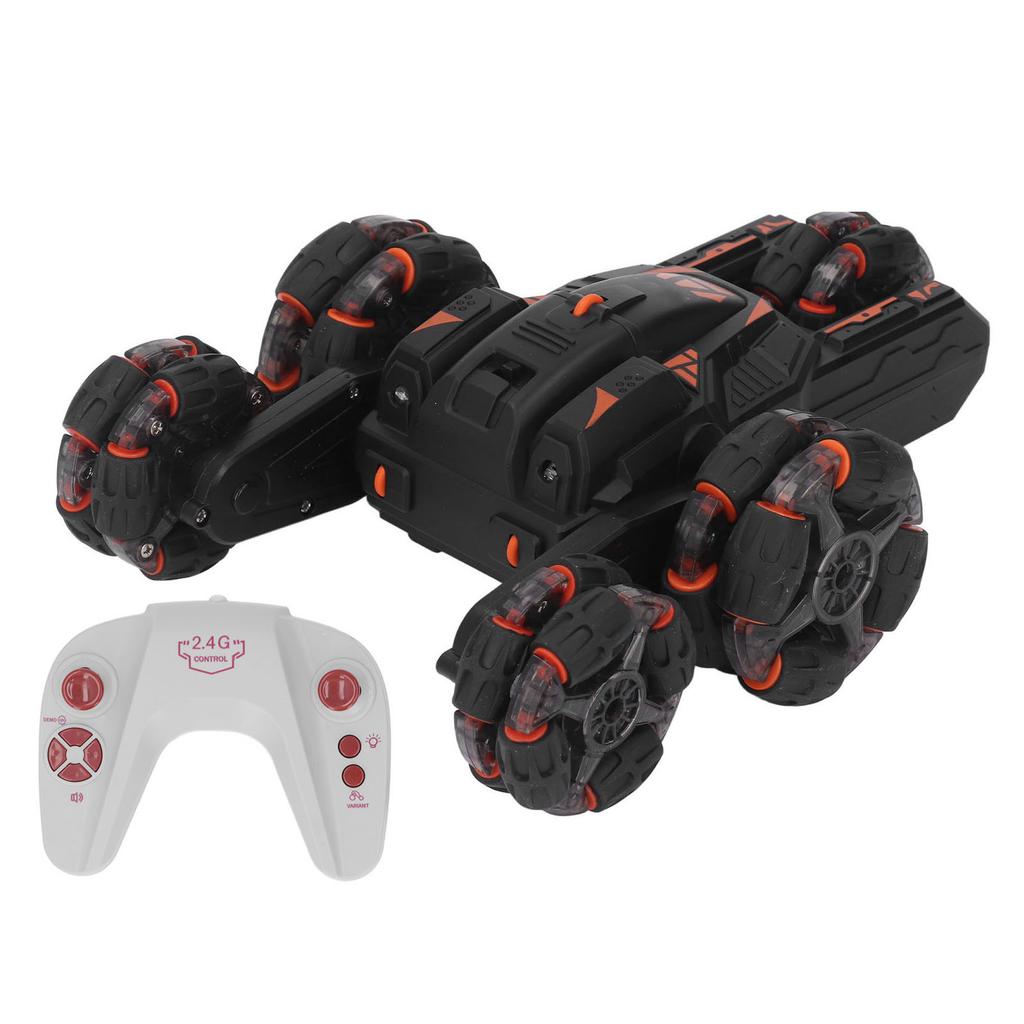 Детский автомобиль с дистанционным управлением, двухсторонний, вращающийся на 360 градусов, 2,4 ГГц, 5-колесный, трюковой автомобиль с дистанционным управлением для мальчиков
