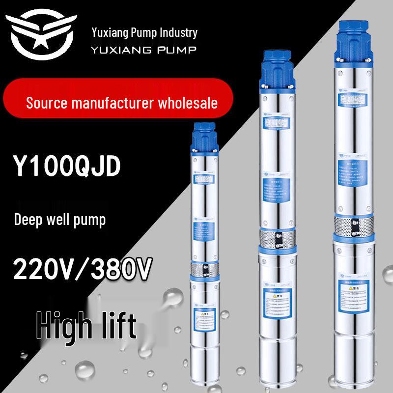 QJD Stainless Steel Deep Well Submersible Pump for High Head and Large Flow