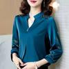 Офисные женские топы, летние блузки с короткими рукавами и круглым вырезом, атласная блузка, женские рубашки, простая однотонная повседневная свободная рубашка Blusas