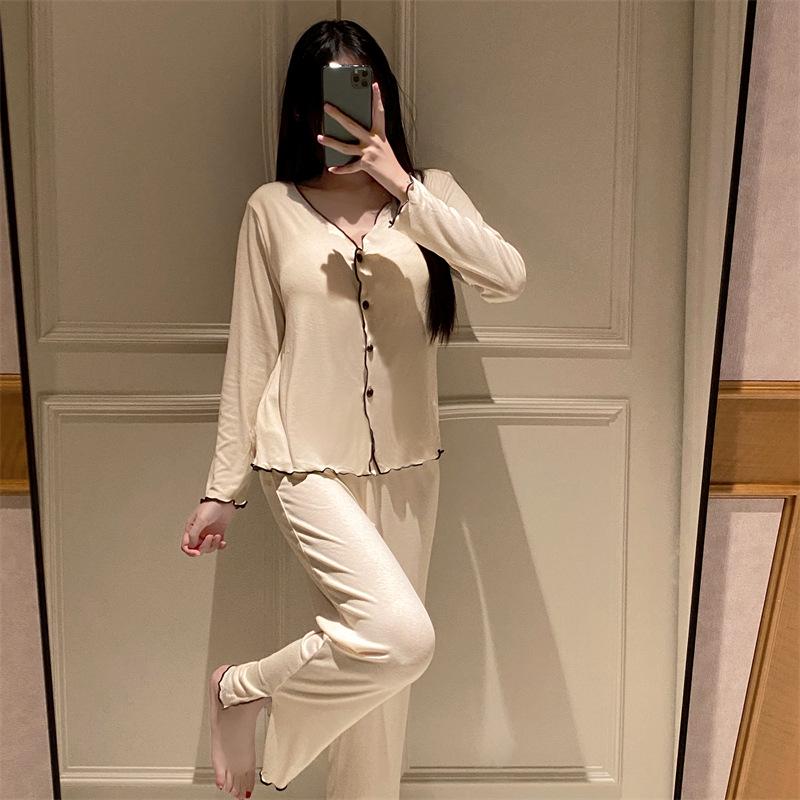 Женская пижама Taro Purple Modal Cotton во французском стиле с длинными рукавами и подкладками для груди — идеальный вариант для весны и осени.
