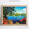 5D DIY Diamond Painting Full Round Scenic Lake Embroidery Sale Rhinestone Picture