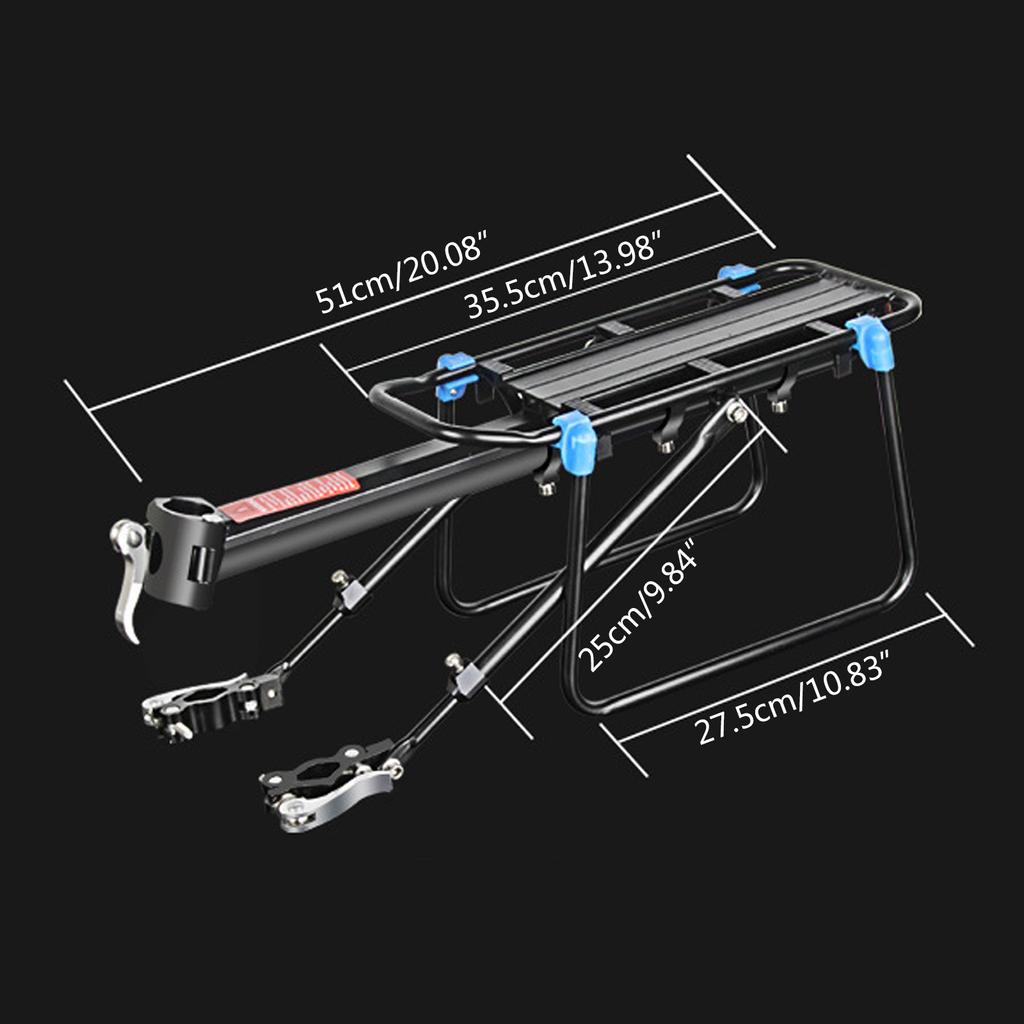 20-29 Inch Bicycles Bike Luggage Cargo Rear Rack Aluminum Alloy Shelf Saddle Bags Holder Stand Support With Mount Tools