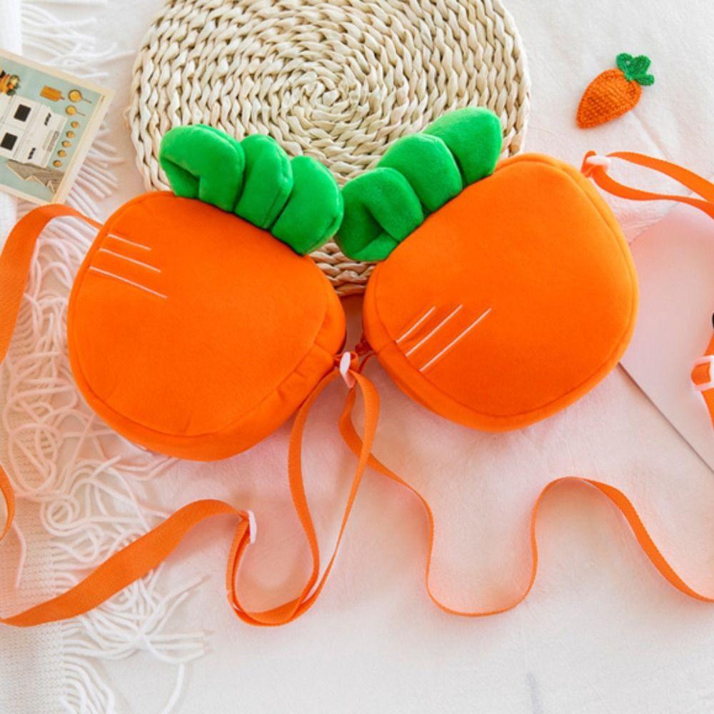 Сумка-кукла в виде клубники из мультфильма, модные плюшевые сумки на плечо из фруктов, сумка-морковка для девочек