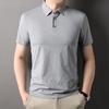 New Men's Short-sleeved T-shirt Loose Casual Solid Color Lapel Polo Shirt Men's Loose Summer Light Luxury Clothing Trend