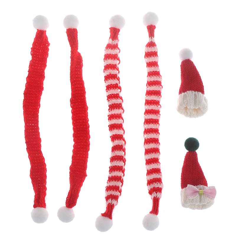 1:6 1:12 Dollhouse Miniature Christmas Hat Scarf Dollhouse Accessories Xmas Gift