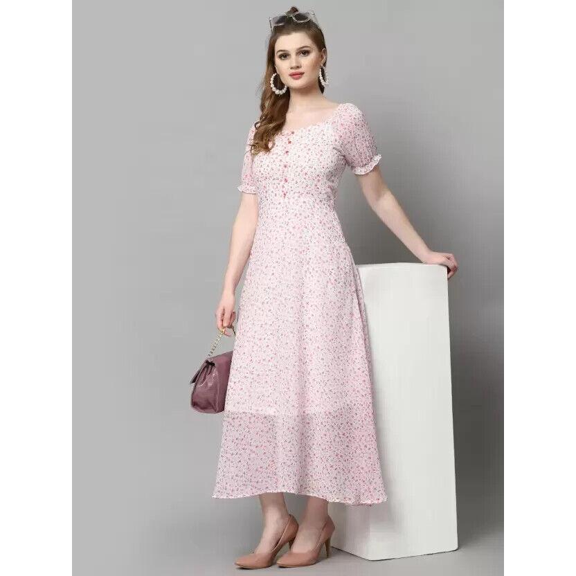 Женское облегающее платье макси из жоржета с принтом и расклешенной юбкой, с подкладкой из полиэстера, платье VF-1809