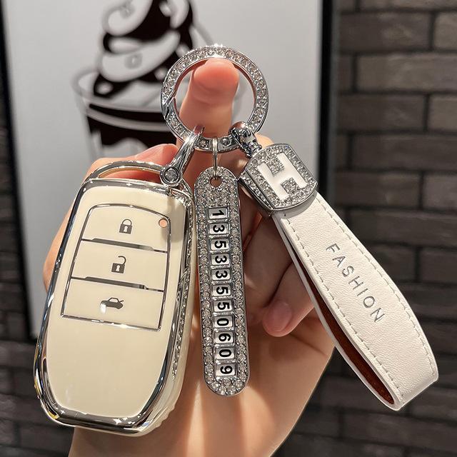 Чехол для ключей из ТПУ для Toyota Hilux Fortuner Land Cruiser Camry Coralla Crown RAV4 Highland, аксессуары для ключей