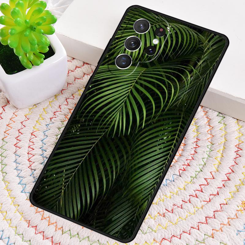 Пальмовые Листья Растение Цветок Силиконовый Чехол для Телефона Для Samsung Galaxy note 10 pro S26 S25 S24 S23 S22 S21 Plus Ultra Capa Чехол