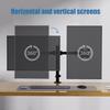 Dual Monitor Desk Mount with Articulating Arm VESA 75x75 To 100x100 Cable Management Adjustable Rotating 13-27 Inches Display Screen Stand
