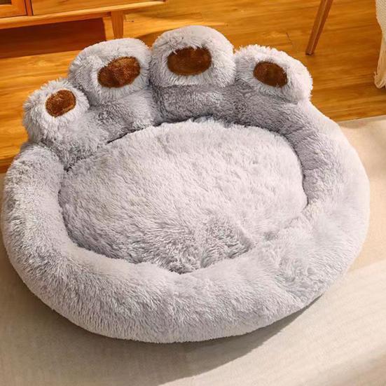 Гнездо для домашних животных в форме лапы, кровать для домашних животных, теплое, удобное, противоскользящее, пушистое, плюшевое, спальное гнездо для кошек и собак, товары для домашних животных