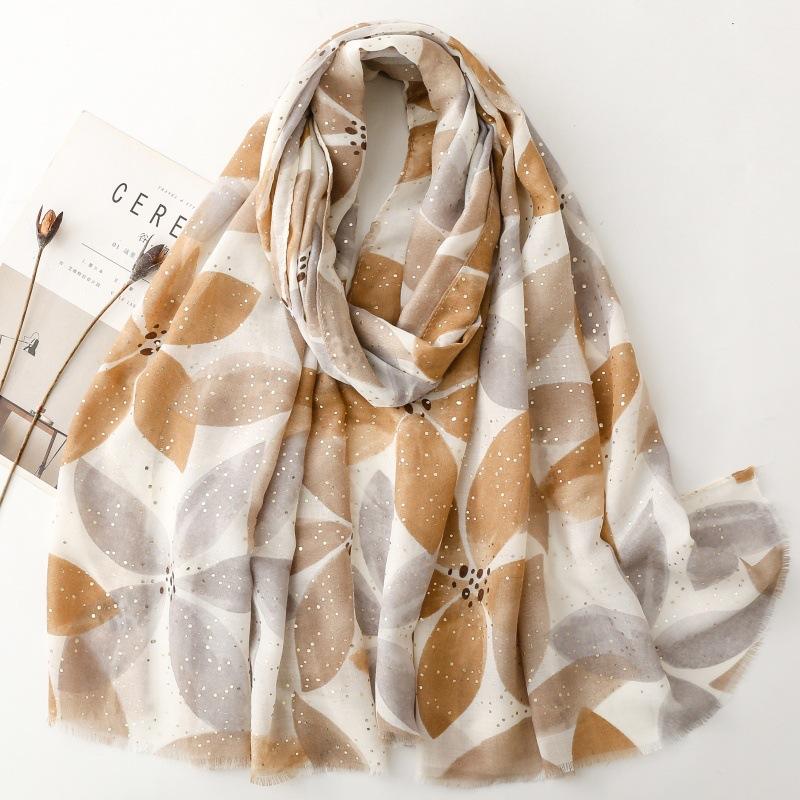 Bohemian Women Viscose Scarf Big Size 88*180cm Cotton Linen Feeling Leaf Soft Shawl Tassel Hijab Wrap Summer Soft Beach