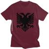 Flag Of Albania Eagle Tshirts Men Cotton Albanian Pride Tee Tops Round Neck Kawaii T Shirt Streetwear Men Casual Tshirt