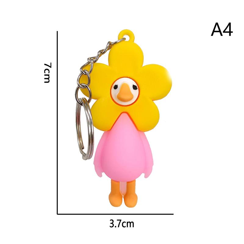 Милый брелок в виде цветка утки, животного, для женщин, мужчин, друзей, подарок, креативный, забавный, мультяшный, гусь, кукла, сумка, коробка, автомобильный ключ, ювелирные изделия