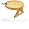 Universal Sofa Tray Table Foldable Arm Tray for Drinks Snacks Control Raised Edges Space Saving Design Non-Slip Couch Side Table Circle