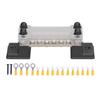 12-контактный блок распределения питания 48 В 150 А, двухрядные клеммы, шина с болтами M4, шпилька M6