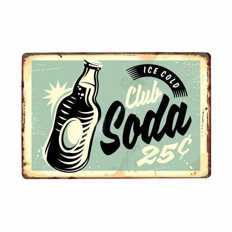 Cold Beer Rhum Vintage Metal Sign Tin Decor Plaque Decor Pub Cafe Brewery Wine Rum Wall Art Posters Metal Signs Decorative Plate