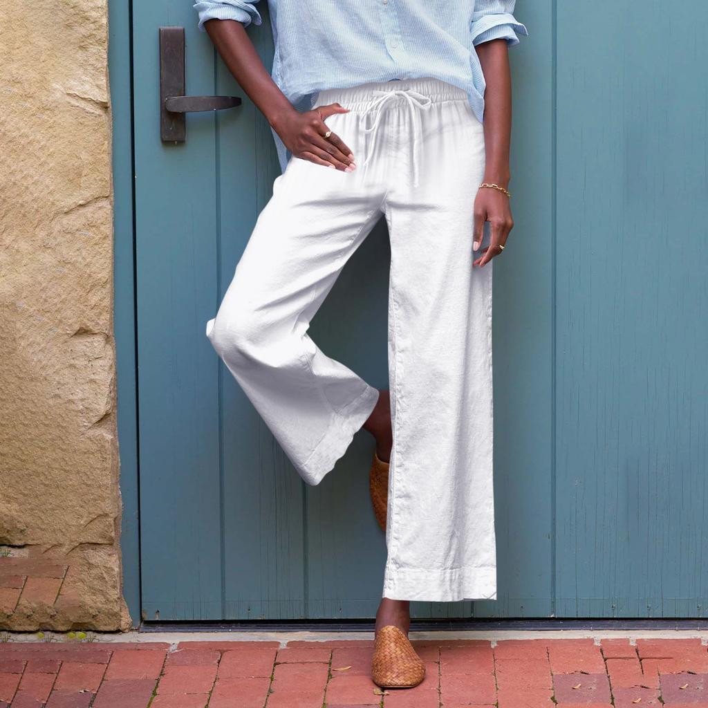 Women'S Sports Fitness Pants Casual Loose Elastic Jogging Pants Straight Wide Leg Pants Casual Pants Yoga Pants