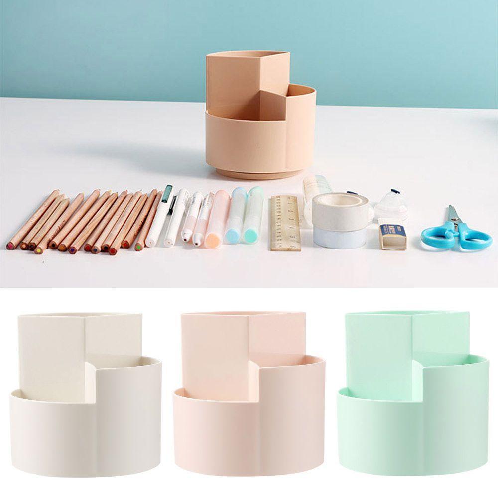 Rotatable Pen Holderizer Plastic Makeup Brush Organizer Box Household Stationery Box