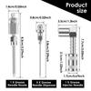 7Pcs Lubricating Grease Syringe Needle and Grease Coupler Adapter 90 Degree Narrow Needle Nozzle Grease Adapter