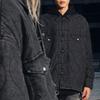Коллаборация Levis X CLOT FW24 Дизайн с китайской пуговицей Накладной карман Повседневная куртка Куртка унисекс Черный A5354-0001