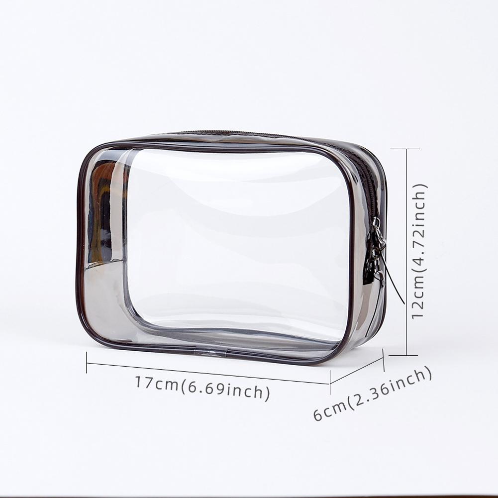 Travel Storage Bag Cosmetic Bag PVC Waterproof Transparent Cosmetic Cases Large Capacity Plastic Zipper Wash Bag