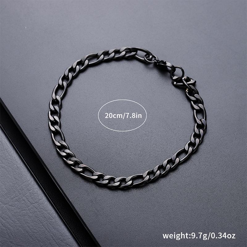 Fashion Cuban Chain Bracelet Men Black Snake Bone Link Braslet Boyfriend Gift Hiphop Cool Biker Hand Accessories Wrap Braclet