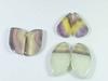 24-30 мм Флюорит Парный набор 3 шт. Фантазийный кабошон Кристалл для изготовления серег SK-3661