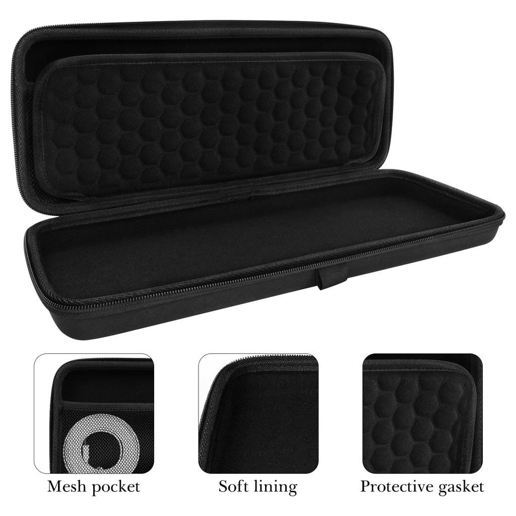 Linkidea Hard Travel Case Compact Keyboard Knob Computer 68 Keys Keyboard Carrying Storage Box Bag Compatible with Keychron Q2 V2 FNATIC STREAK65 ASUS