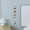 Fashion Wall Hanging Wood Moon Phase Home Decoration Wood Bead Garland Celestial Ornament Tassel Boho Wall Decor Living Room