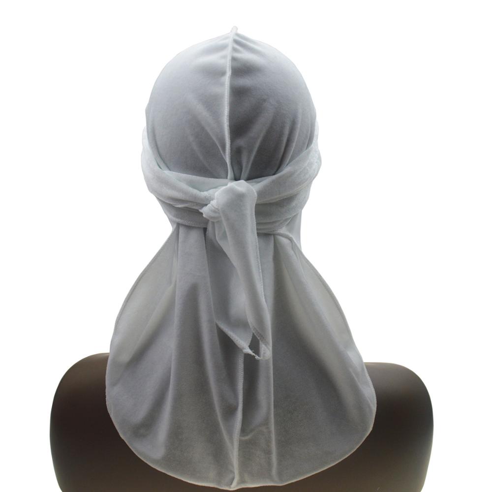 Превосходные бархатные дюраги для мужчин, дюраг с длинными завязками, шапочка для волн, роскошный хайпбист, мужской эластичный ду-раг, повязка на голову, хип-хоп бандана