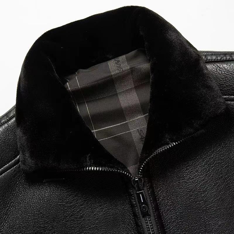 Мужская куртка из натуральной кожи, зимняя бархатная утепленная золотистая норковая бархатная куртка из воловьей кожи с лацканами, цельная мужская меховая куртка