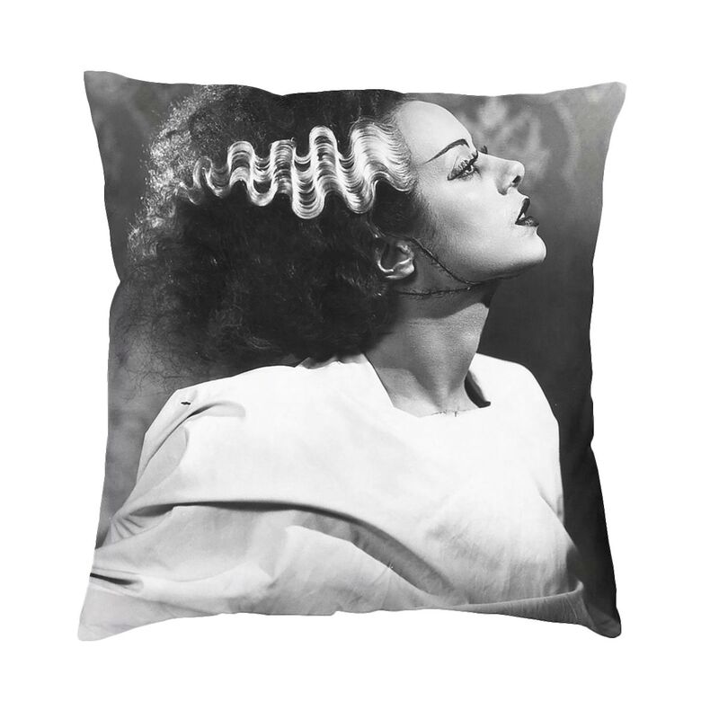 Flirtationship Bride Of Frankenstein Cushion Cover Horror Film Floor Pillow Case For Sofa Fashion Pillowcase Home Decor