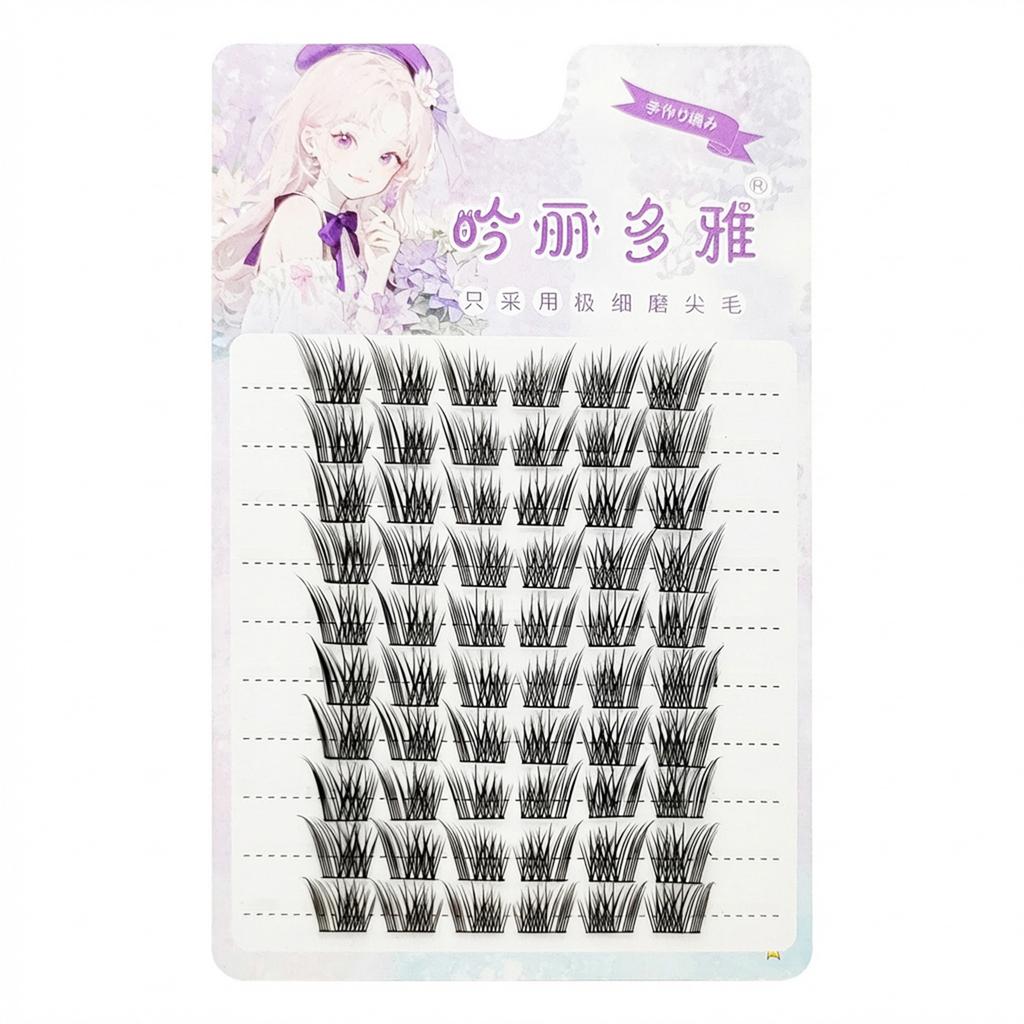 C Curl Black False Eyelashes Natural Volume Fiber Lashes for Party Wedding Daily Makeup