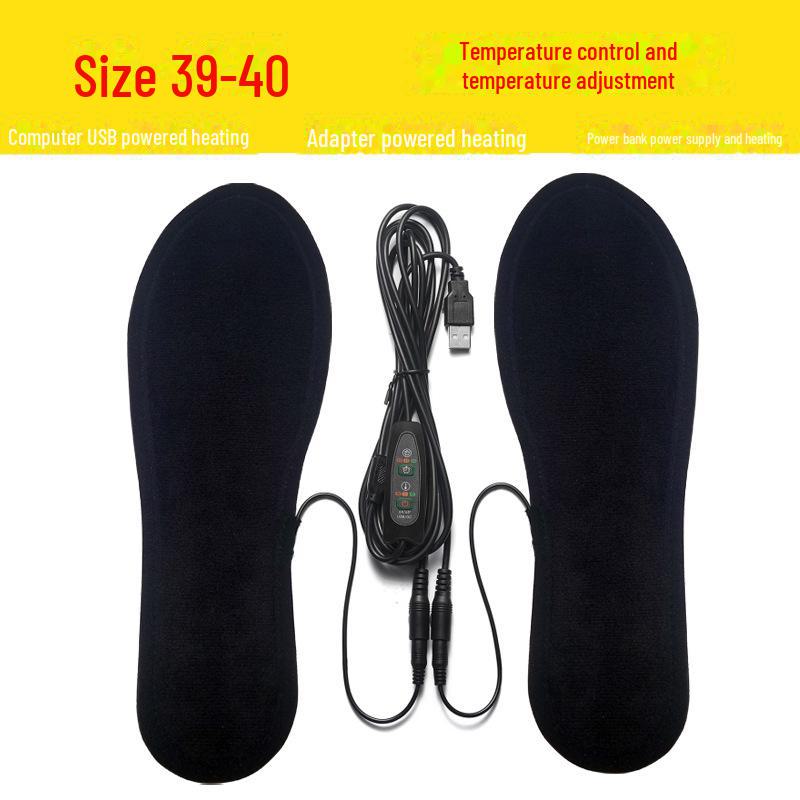 Стельки с подогревом, перезаряжаемые через USB - электрические грелки для ног на всю подошву