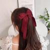 Fabric Ribbon Bow Hairpin For Women Girls Hair Clips Solid Color Bow Hair Accessories
