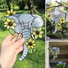 Elephant Sunflowers Window Hanging