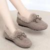Winter Warm Womens Flat Shoes Indoor Cotton Slippers With Thick Sole Anti-Slip Warm Footwear Soft Bottom Plush Postpartum Shoes